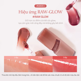 [HOT] Son gel tint căng bóng tự nhiên hince Raw Glow Gel Tint 4ml