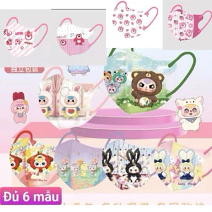 SET 50 CHIẾC KHẨU TRANG 5D HÌNH BABYTHREE - GẤU DÂU SIÊU YÊU CHO BÉ DƯỚI 12 TUỔI