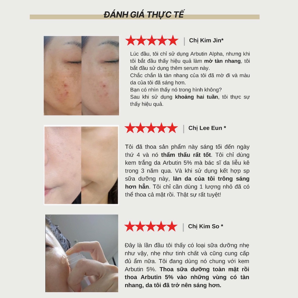 Serum làm mờ nám & sáng da E&COS Arbutin 5% Whitening Serum 30ml