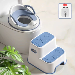 Ghế bậc thang cho bé đa năng NUMbaby ghế kê chân Toilet cho bé để chân bồn cầu gác chân cho bé chống táo bón (bậc hồng)