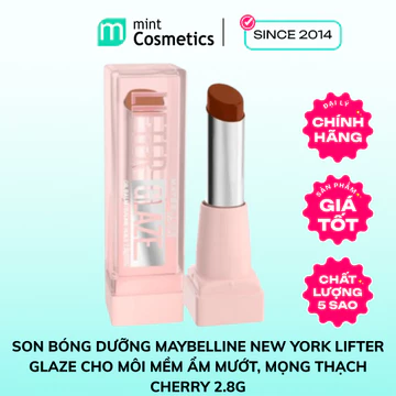 Son bóng dưỡng Maybelline New York Lifter Glaze cho môi mềm ẩm mướt, mọng thạch Cherry 2.8g