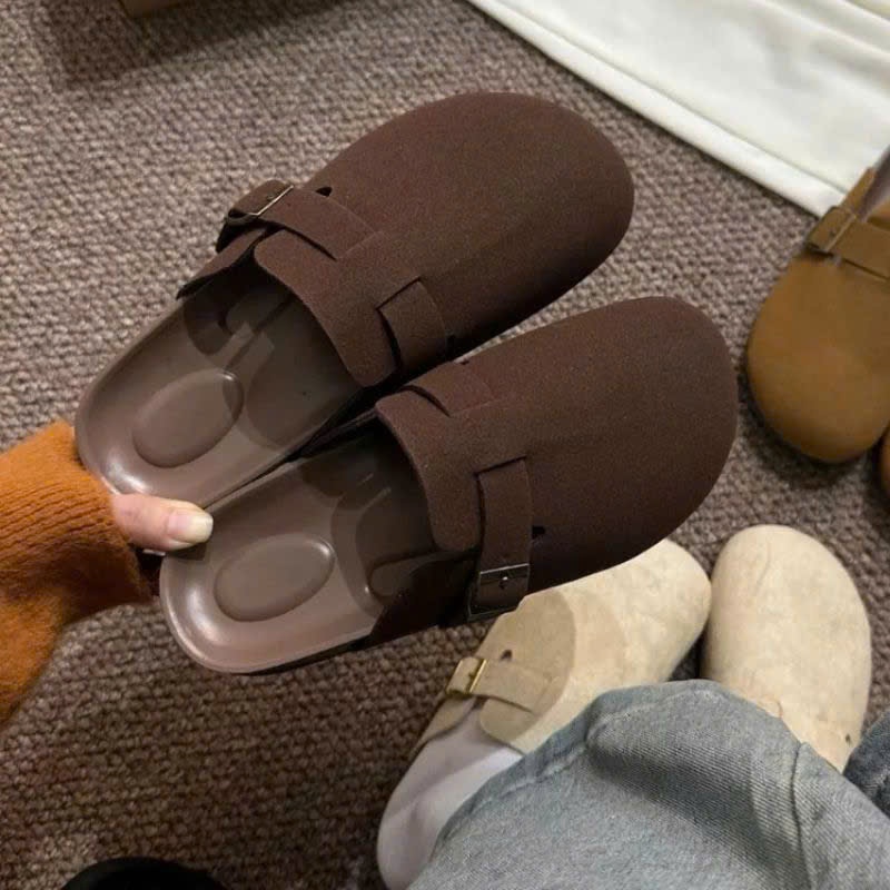 Sục Nữ Da Lộn Basic, Dép Sục Đế Thấp Êm Chân Đi Học Đi Chơi Dễ Phối Outfit N57