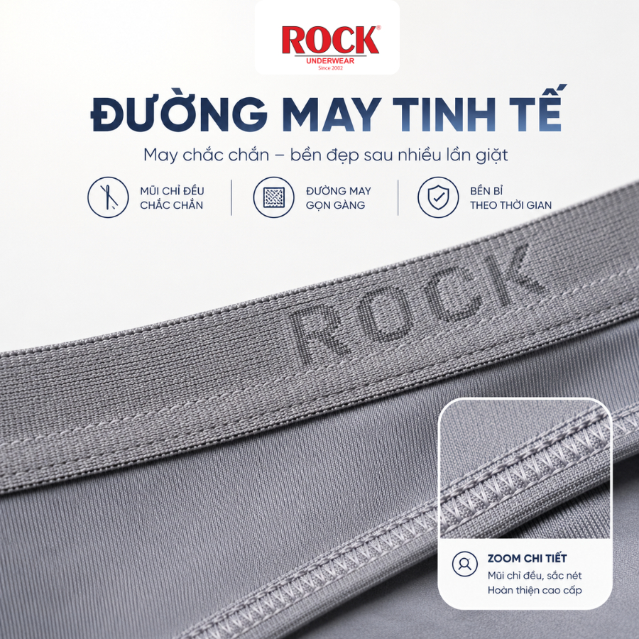 Quần Lót Nam ROCK 027 Bigsize Chất Liệu Cotton Co Giãn 4 Chiều Thoải Mái, Quần Sịp Nam Kiểu Dáng Sang Trọng Cao Cấp