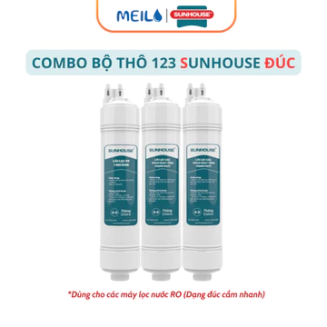 Combo Lõi Lọc Nước Thô Sunhouse Dạng Đúc Cắm Nhanh Dùng Cho Máy Lọc Nước RO Giúp Loại Bỏ Tạp Chất, Cặn Bẩn,Gây Mùi...