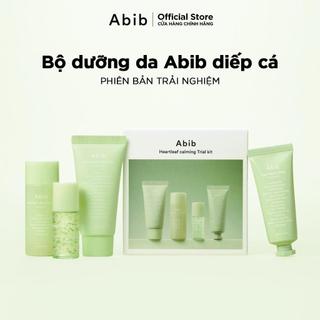 Bộ dưỡng da Abib Heartleaf Calming Trial Kit diếp cá 4 món mini phiên bản trải nghiệm