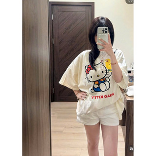 •𝙆𝙞𝙣𝙜𝙨𝙝𝙤𝙥𝙗𝙚𝙖𝙪𝙩𝙮•Áo Phông Kitty Fom Rộng QC