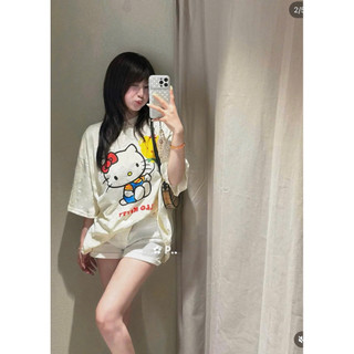 •𝙆𝙞𝙣𝙜𝙨𝙝𝙤𝙥𝙗𝙚𝙖𝙪𝙩𝙮•Áo Phông Kitty Fom Rộng QC