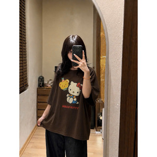 •𝙆𝙞𝙣𝙜𝙨𝙝𝙤𝙥𝙗𝙚𝙖𝙪𝙩𝙮•Áo Phông Kitty Fom Rộng QC