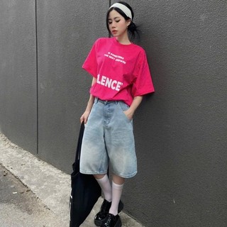 Quần Short Jeans Lửng COTTON Avo Avocado Ống Rộng Nam Nữ Unisex (KHÔNG XÙ LÔNG)