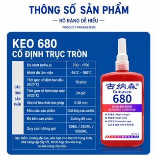 Keo Khóa Ren GUNASEN 243 263 277 638 680 Chống Tự Tháo Lỏng Bulong Ốc Vít  Chịu Dầu Chịu Lực Cao
