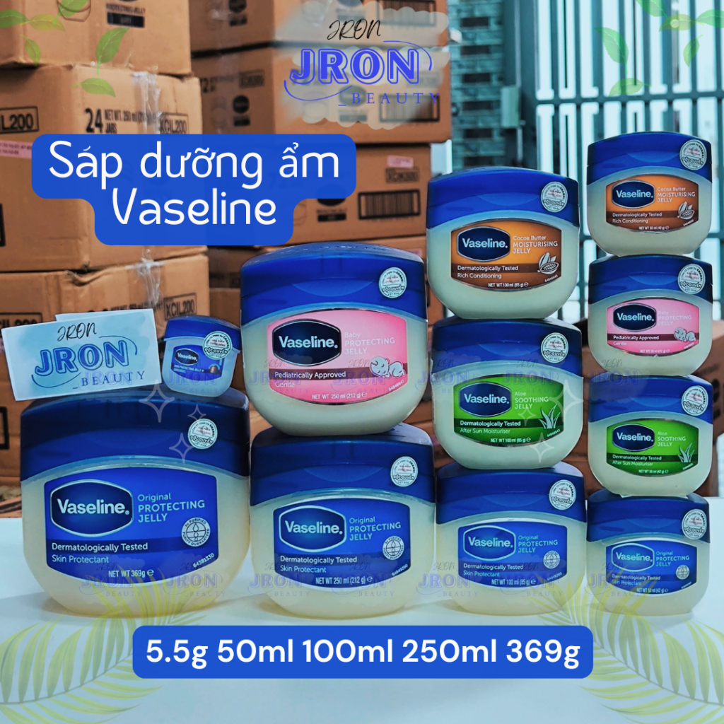 [Tem Phụ] Sáp Dưỡng Ẩm Đa Năng VASELINE Size To 369g Giúp Dưỡng Ẩm Làm Da Mịn Màng Dùng Lâu Dài Chính Hãng - Jron Beauty