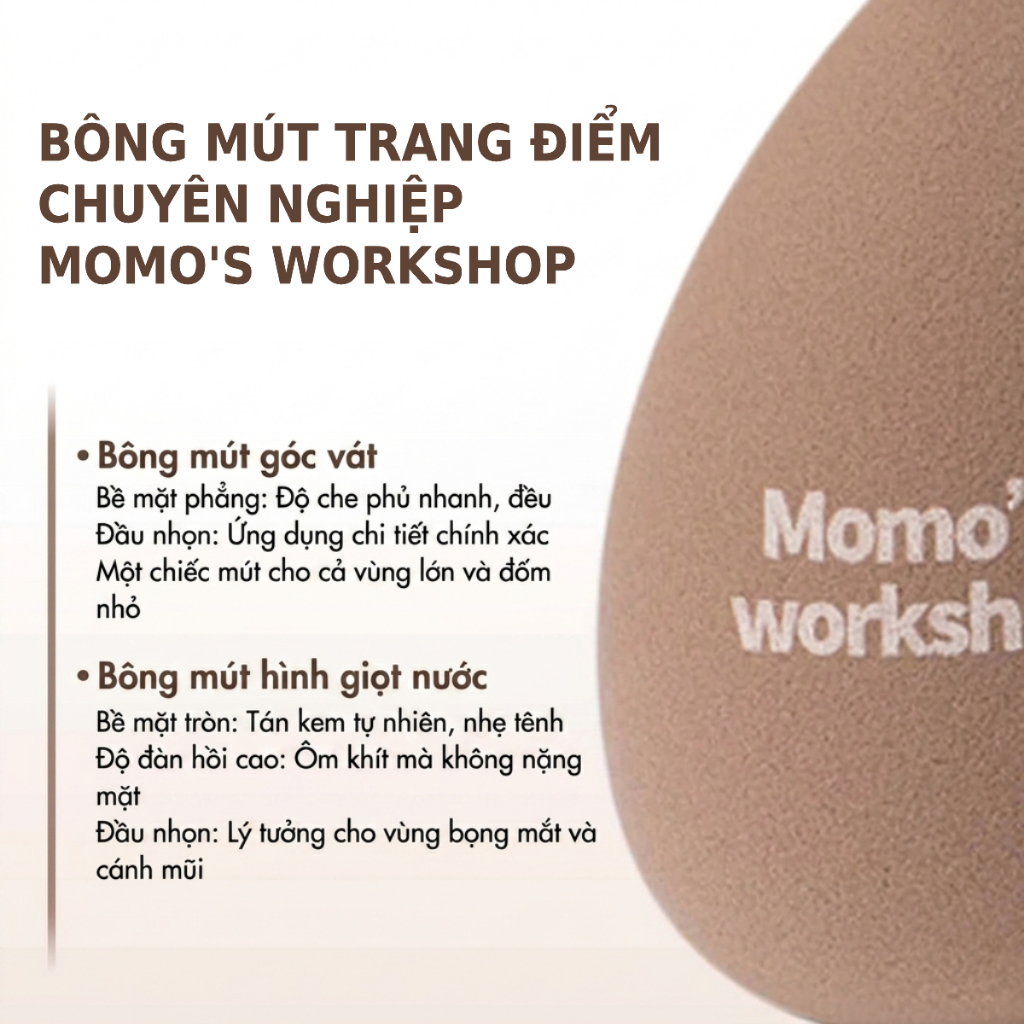Bông Mút Tán nền Giọt nước Cao Cấp Momo's Workshop Sponges By Momo Classic Duo - Wet Use (2pcs)