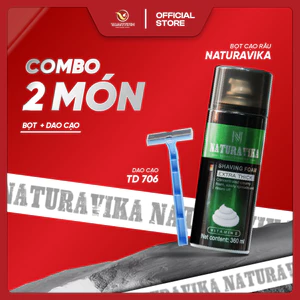 COMBO NATURA VIKA + DORCO TD706 – BỌT CẠO RÂU 360ML & DAO CẠO NAM GIỚI, CHĂM SÓC CÁ NHÂN TIỆN LỢI HẰNG NGÀY