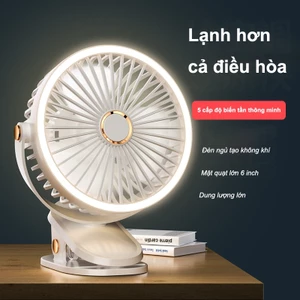 Quạt Mini Để Bàn Có Kẹp, Quay Đầu Tự Do 720 Độ,Động Cơ Không Ồn, Gió Mát Rượi, Quạt Đa Năng Cho Phòng Ngủ, Bếp