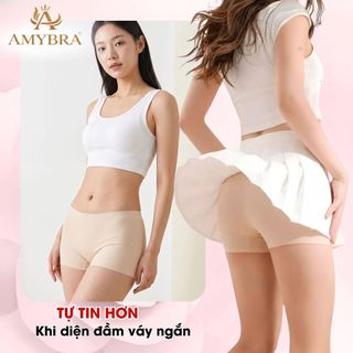 [BST 2026] Quần Lót Nữ Mặc Váy Thoáng Mát, Quần Đùi Mặc Trong Váy Ôm Body AMYBRA V8205