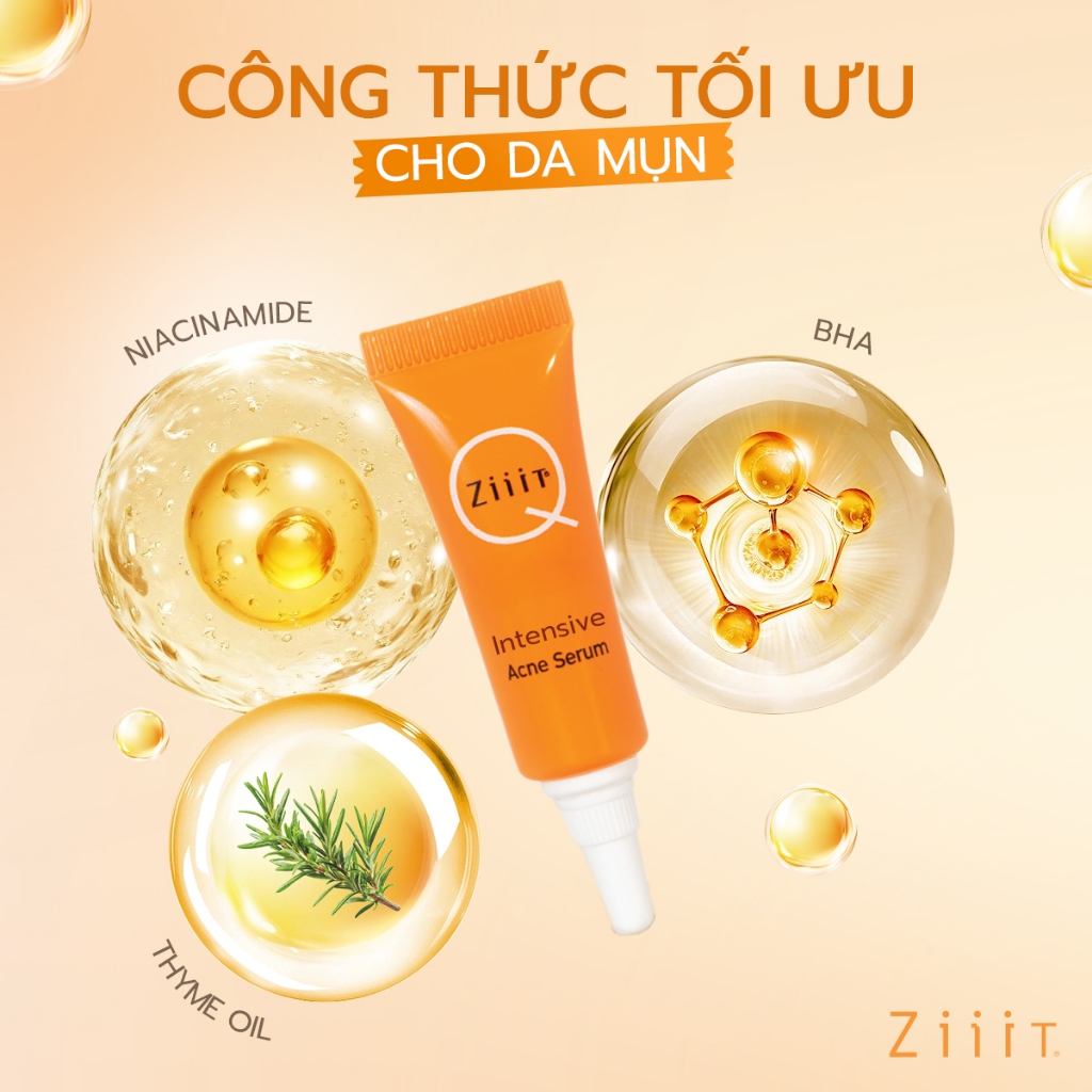 Gel Chấm Mụn Trứng Cá Mờ Thâm Dành Cho Da Dầu Mụn BHA ZiiiT Quix 5g