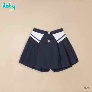 Set đồ đi học cho bé gái ILABY HCM áo sơ mi học sinh cổ sen và quần giả váy phối xếp ly xinh xắn[3226 3295]