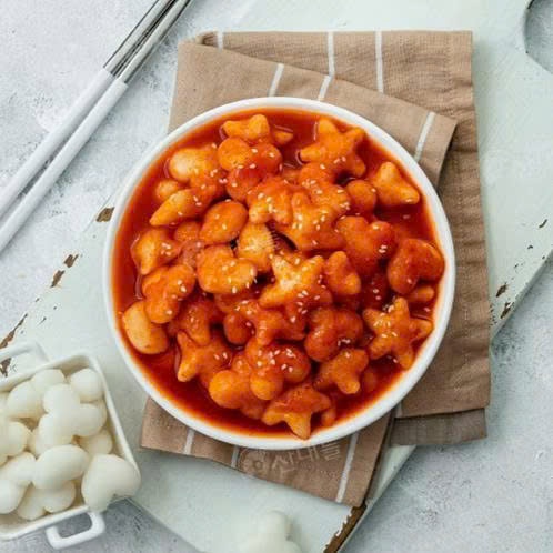 500G TOKBOKKI HÌNH HOA SAO TIM