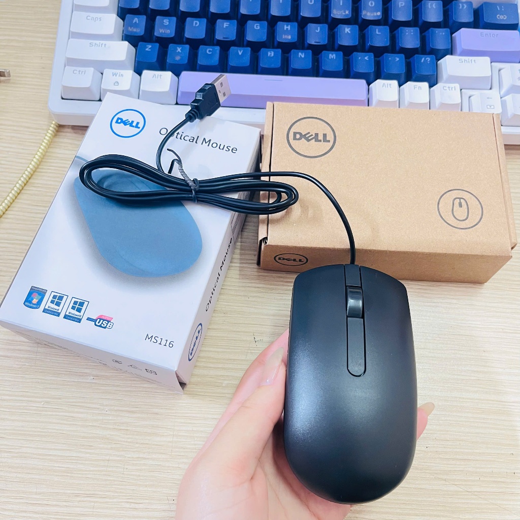 Chuột máy tính Dell MS116 (Đen) - Bảo Hành 12 Tháng