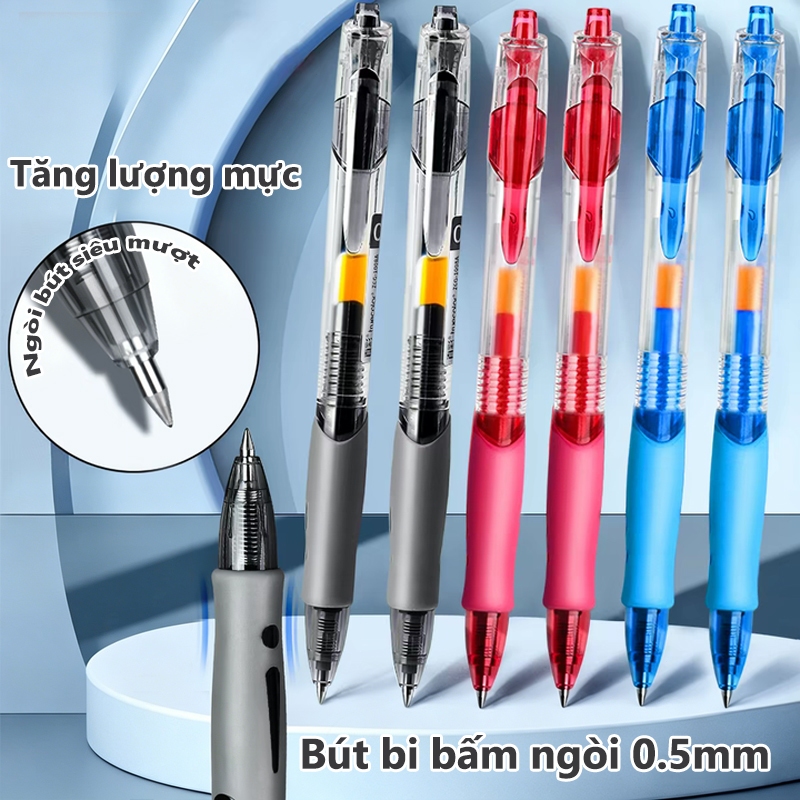 Bút Gel, Đen, Học Sinh, Xanh, Đỏ, Bấm, 0.5mm, Bút Bi, Tiện Dụng, Bán Chạy, Chất Lượng, Cao Cấp, Bền Đẹp