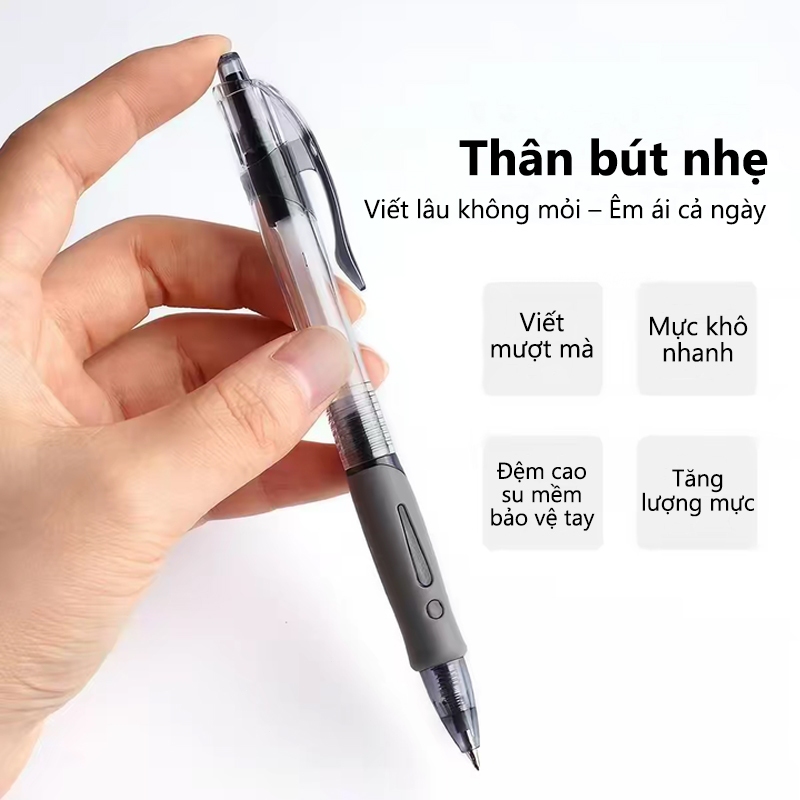 Bút Gel, Đen, Học Sinh, Xanh, Đỏ, Bấm, 0.5mm, Bút Bi, Tiện Dụng, Bán Chạy, Chất Lượng, Cao Cấp, Bền Đẹp