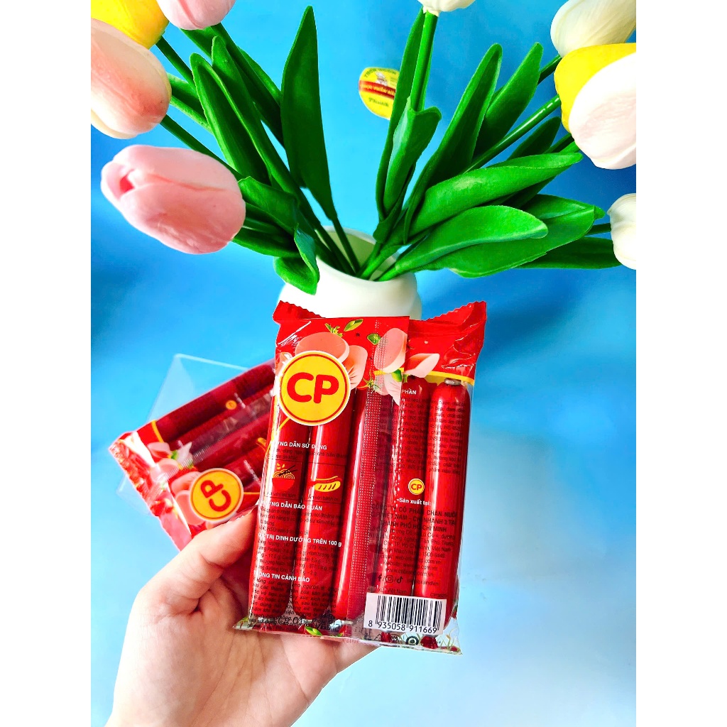 3 Gói Xúc xích tiệt trùng Heo CP (mỗi gói 100g_ 5 cây)