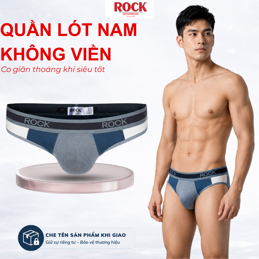 Quần Lót Nam ROCK QA019 Phong Cách Trẻ Trung Hiện Đại, Quần Sịp Nam Chất Liệu Cotton Co Giãn 4 Chiều Thoáng Khí