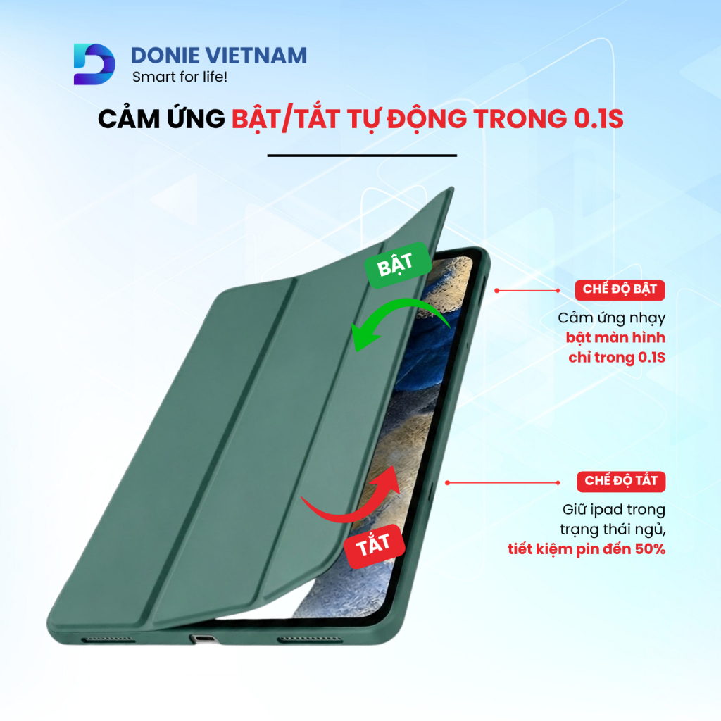 Ốp Lưng Da PU & TPU Đàn Hồi Hạn Chế Va Đập, Chống Sốc Cho iPad Gen 10/11 Air 4/5 Pro 11" | DONIE P01