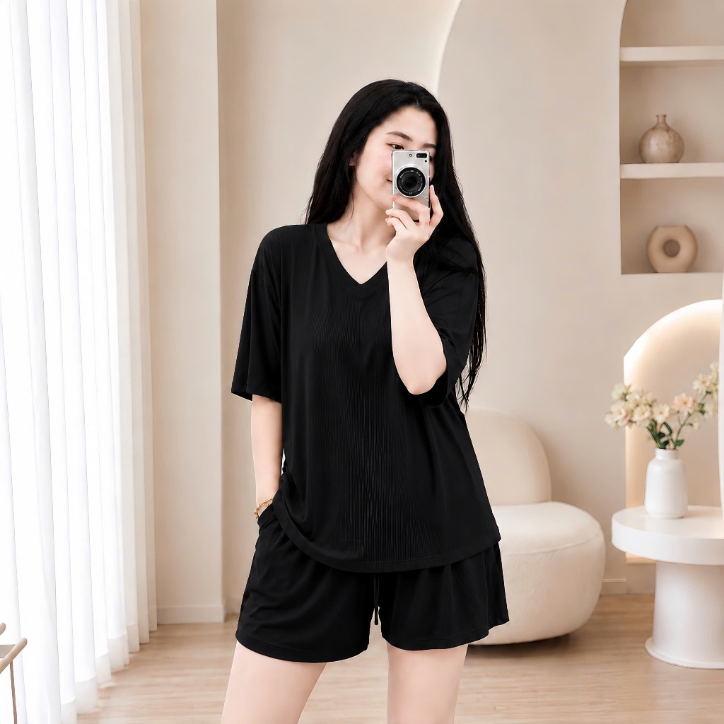 Sét Đồ Bigsize Nữ Cao Cấp FORM RỘNG Mềm Mát Áo Tay Lỡ Quần Đùi Che Dáng 50-92kg SET877 SET875