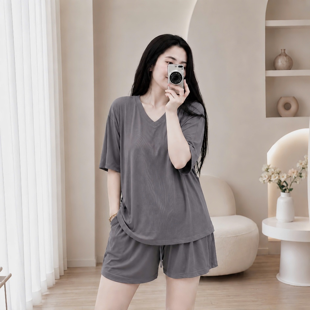 Sét Đồ Bigsize Nữ Cao Cấp FORM RỘNG Mềm Mát Áo Tay Lỡ Quần Đùi Che Dáng 50-92kg SET877 SET875