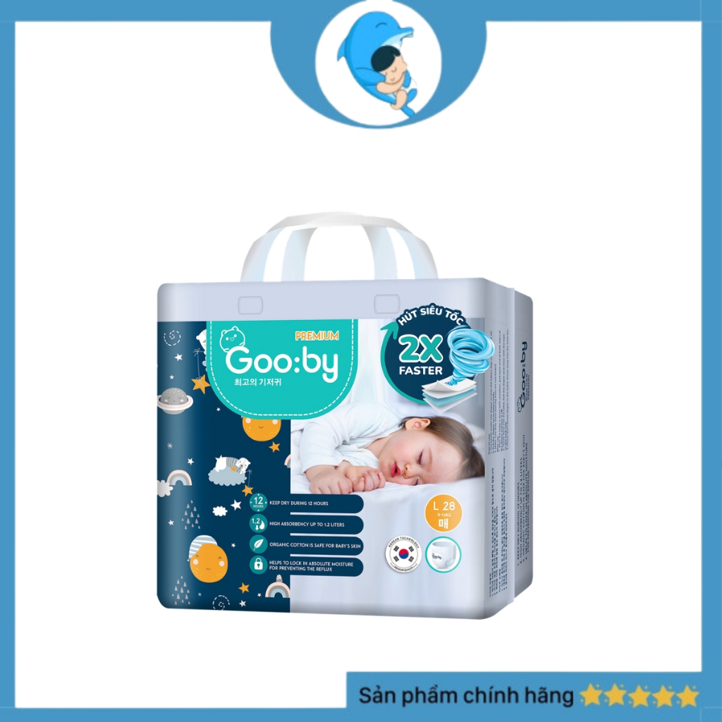 Combo 4 bịch Tã/bỉm quần Gooby mềm mại, siêu thấm hút size NB/S/M cho bé từ 4kg - 14kg MECAHEO