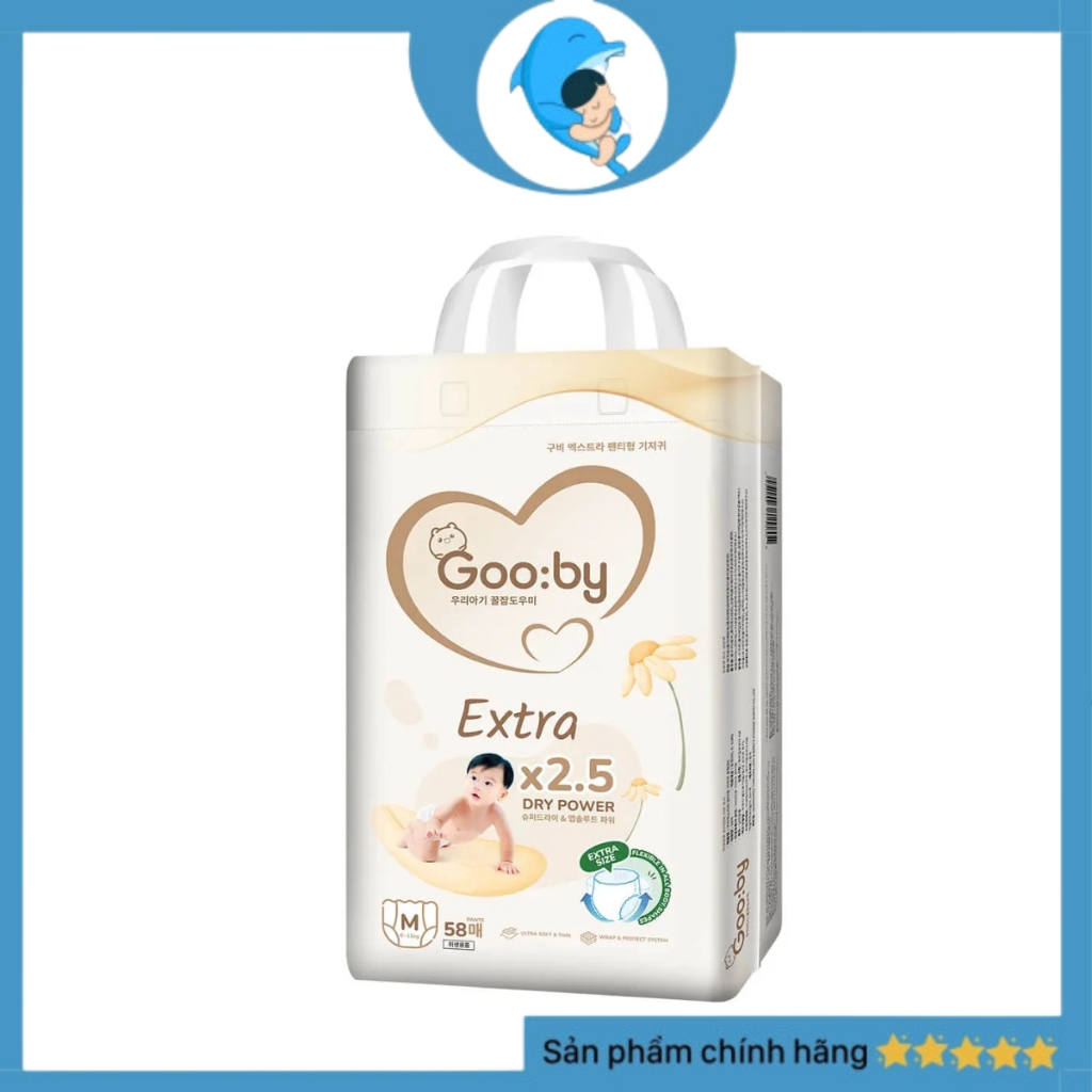 Combo 4 bịch Tã/bỉm quần Gooby mềm mại, siêu thấm hút size NB/S/M cho bé từ 4kg - 14kg MECAHEO