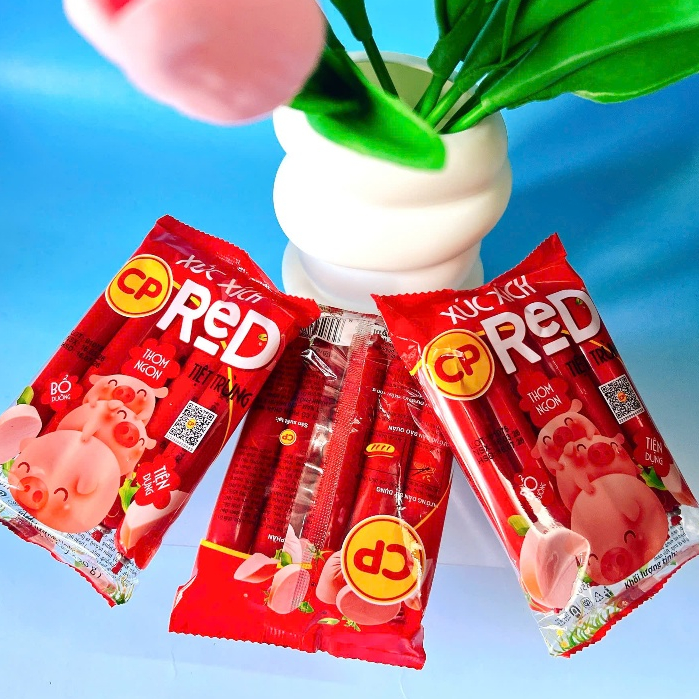 3 Gói Xúc xích tiệt trùng Heo CP (mỗi gói 100g_ 5 cây)