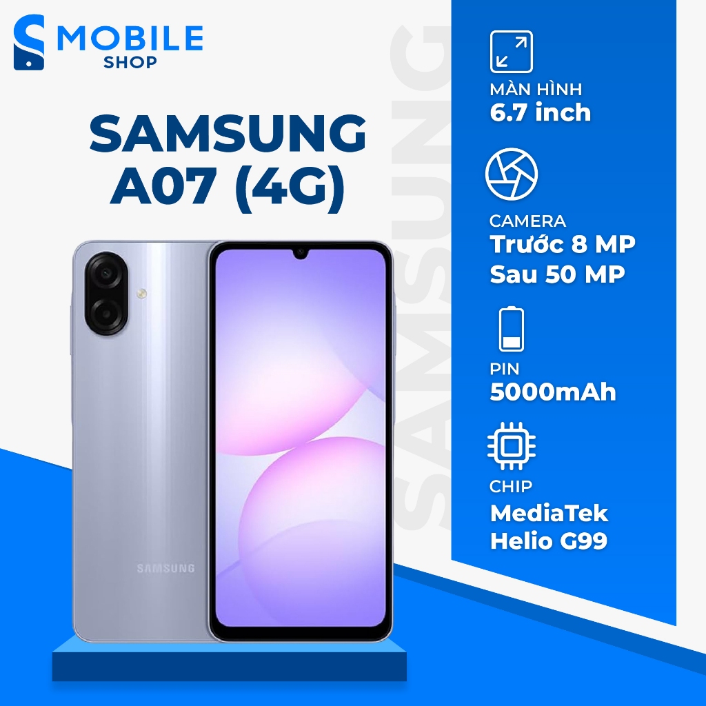 Điện thoại Samsung Galaxy A07 (4G) 4GB 128GB Chính Hãng