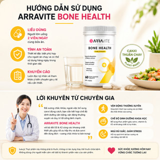 Viên Uống ARRAVITE Bone Health – Hỗ Trợ Xương Khớp Khỏe Mạnh, Giảm Nguy Cơ Loãng Xương – Chính Hãng Úc