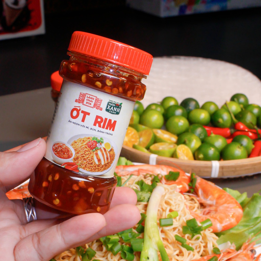 Combo 2 Ớt Rim 140g/hủ Ăn Ngon Với Mì Bún Bánh Tráng Trang Trại Sạch Thôn Xanh Farm