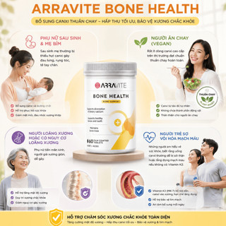Viên Uống ARRAVITE Bone Health – Hỗ Trợ Xương Khớp Khỏe Mạnh, Giảm Nguy Cơ Loãng Xương – Chính Hãng Úc