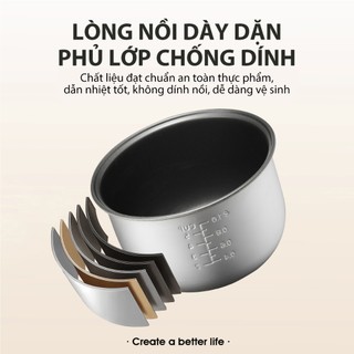 (Tặng hộp cơm) Nồi Cơm Điện mini SAMONO 1 Lít Công suất 500W - Lòng nồi chống dính - Kèm xửng hấp SW-RCES10