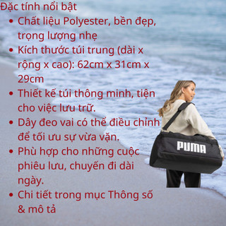 Túi trống thể thao PM chính hãng, chất liệu nhẹ, bền đẹp, lớp chống thấm nước nhẹ, sức chữa nhiều, thời trang, tiện lợi
