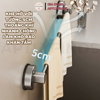 Giá Treo Khăn Hút Chân Không APTLYFINDS Nhôm Chịu Lực, Dễ Dàng Lắp Đặt, Đa Năng, Không Khoan Đục