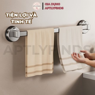 Giá Treo Khăn Hút Chân Không APTLYFINDS Nhôm Chịu Lực, Dễ Dàng Lắp Đặt, Đa Năng, Không Khoan Đục