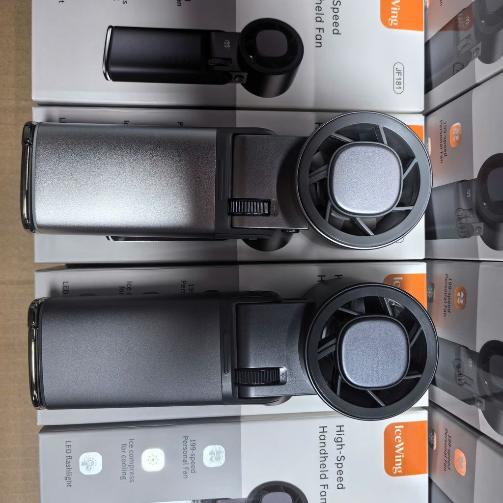 Quạt mini cầm tay JF181 Vỏ Nhôm Cao Cấp (màu Bạc và màu Đen)