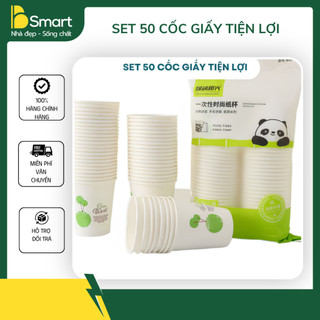 Bộ Ly Giấy 235ml Dùng Một Lần Tiện Nghi Cho Tiệc, Văn Phòng