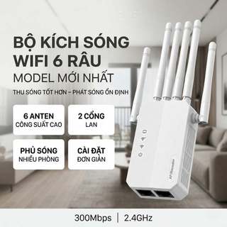 Cầu nối điện Bộ mở rộng Sóng Wifi 6 Râu EX350 AP/Repeater 2026 xuyên tường tốc độ cao