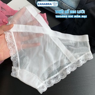 Quần Lót Nữ Ren Cạp Chéo Gợi Cảm - Quần Chip Nữ Cạp Vừa Thoáng Mát Khử Mùi ZANABRA L8136
