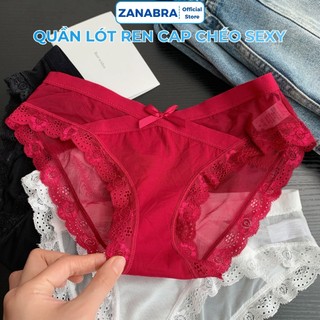 Quần Lót Nữ Ren Cạp Chéo Gợi Cảm - Quần Chip Nữ Cạp Vừa Thoáng Mát Khử Mùi ZANABRA L8136