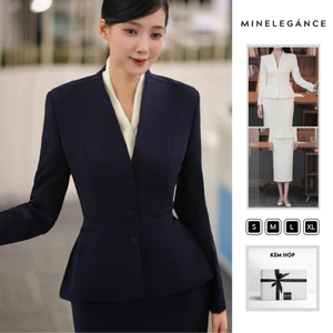 MINELEGÁNCE | SET VEST ÁO & CHÂN VÁY BÚT CHÌ THANH LỊCH, SANG TRỌNG - MIN918