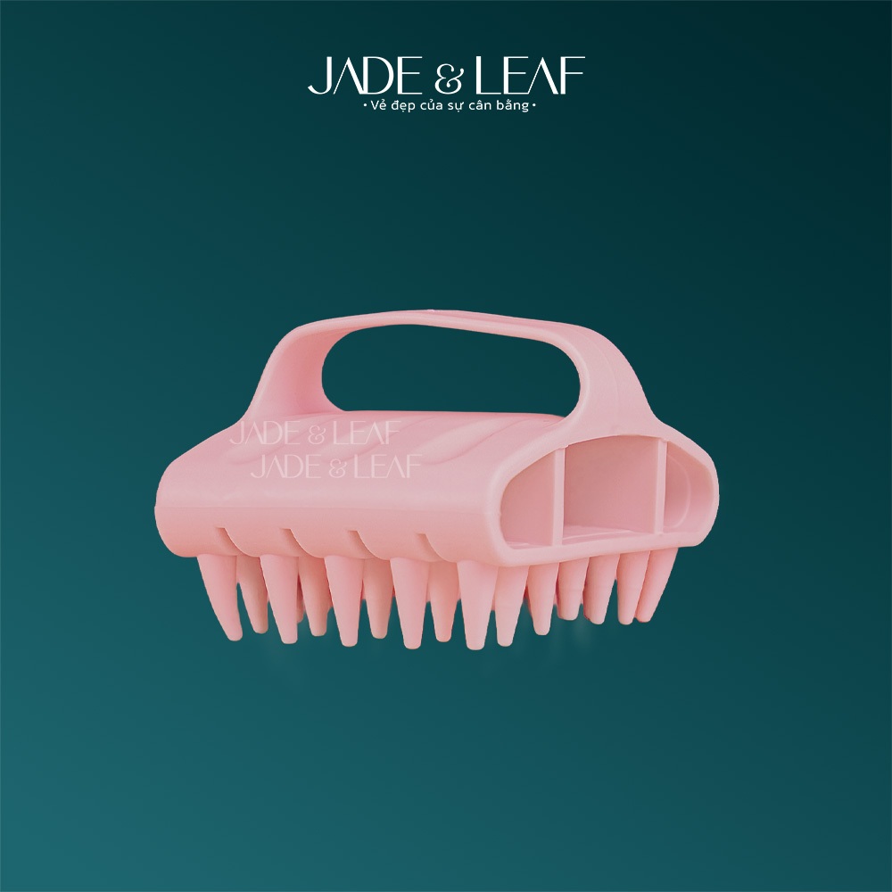 Lược Gội Đầu Jade&Leaf Massage Silicon Mềm Làm Sạch Da Đầu Hỗ Trợ Thư Giãn Và Chăm Sóc Tóc