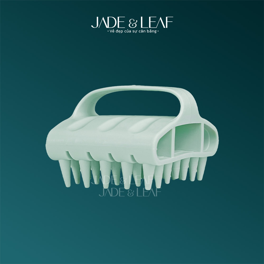 Lược Gội Đầu Jade&Leaf Massage Silicon Mềm Làm Sạch Da Đầu Hỗ Trợ Thư Giãn Và Chăm Sóc Tóc