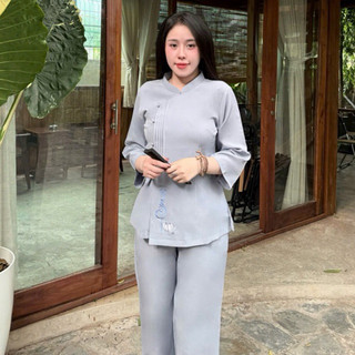 Trụ Xếp Ly Kate Lụa # Đồ Đi Chùa Nữ